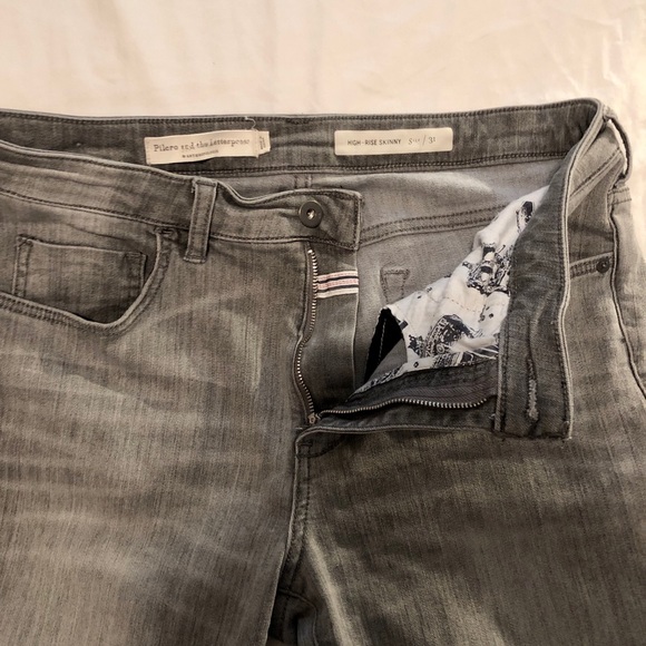 PILCRO Anthropologie grey high-rise skinny jean 31 - Picture 3 of 5